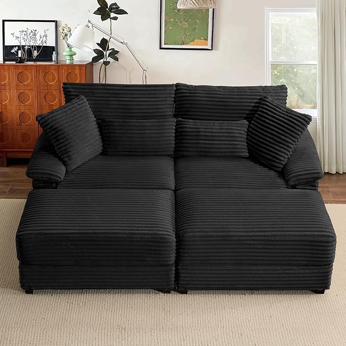 74" Double Chaise Lounge Chair Indoor, Oversized Loveseat - Image 7