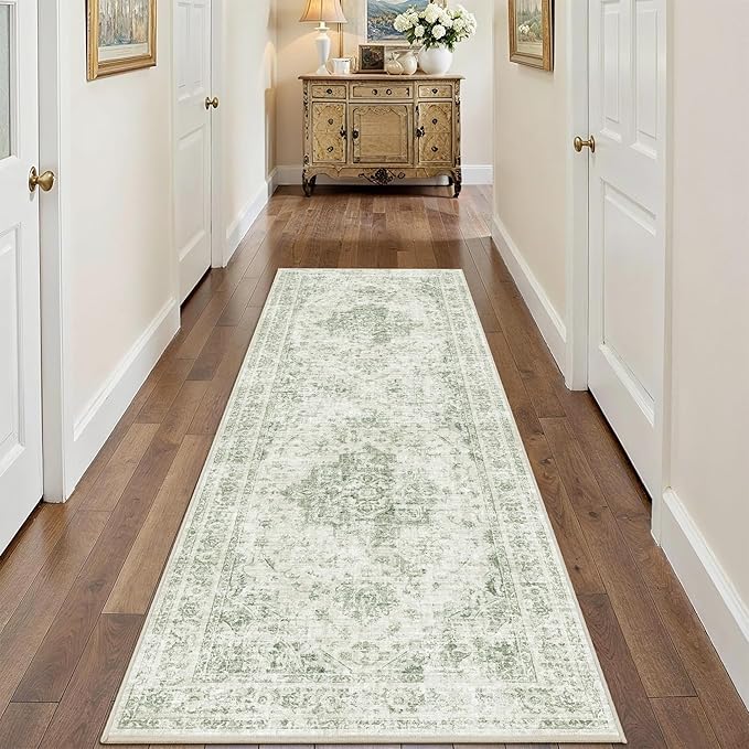 2x6 Hallway Washable Runner Rug Vintage Non-Slip Soft Kitchen Mat Boho - Image 4