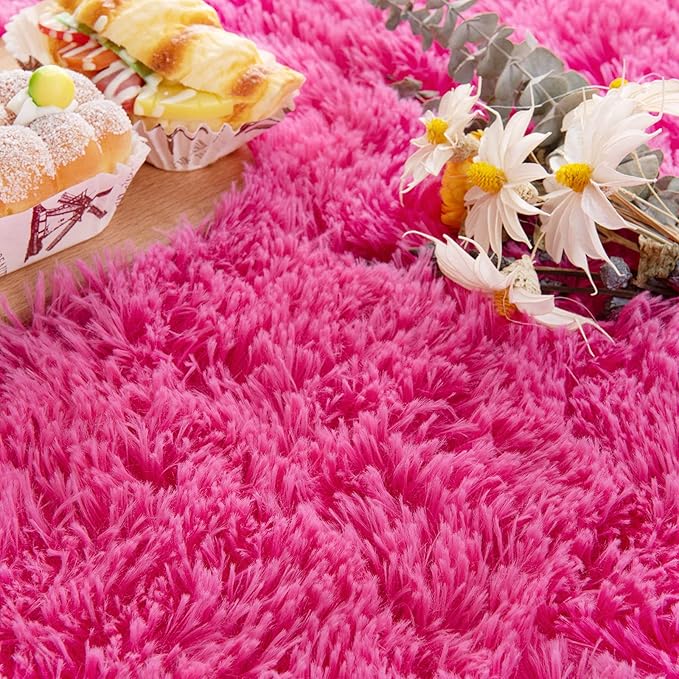 Noahas Ultra Soft Fluffy Bedroom Rugs Kids Room Carpet Modern Shaggy Area Rugs - Image 6