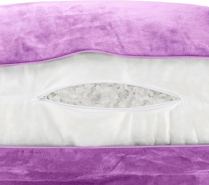 Husband Pillow Light Purple, Original Reading Pillow in Bed Rest Chair - Image 7