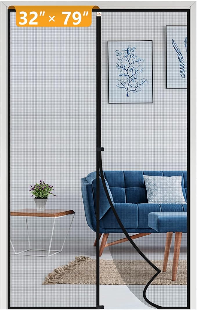 Yotache Magnetic Screen Door Fits 32 x 79 Doors, Screen Size 34" x 80" by yotache