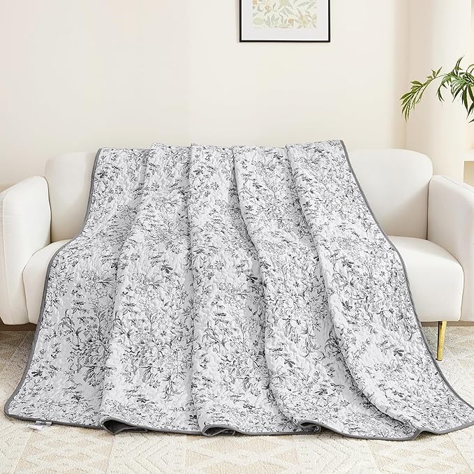 WONGS BEDDING Quilt Queen Size, Botanical Quilt - Image 9