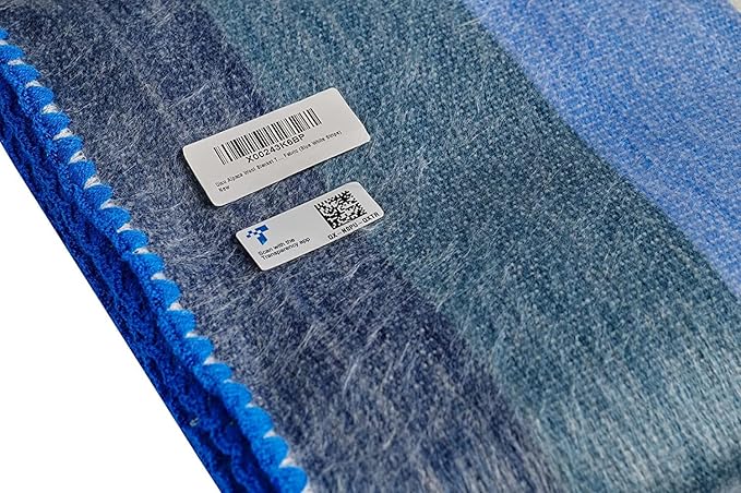 QISU Alpaca Wool Blanket Throw | Large, Stripe | 85 x 65 inches | Ultra-Soft - Image 6