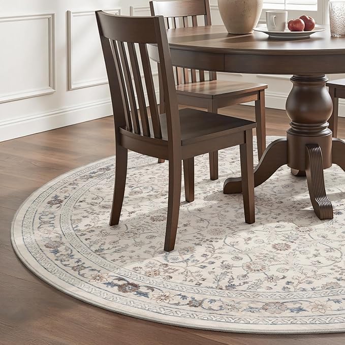MontVoo-Vintage Area Rug 6X6 Beige Rugs - Image 4