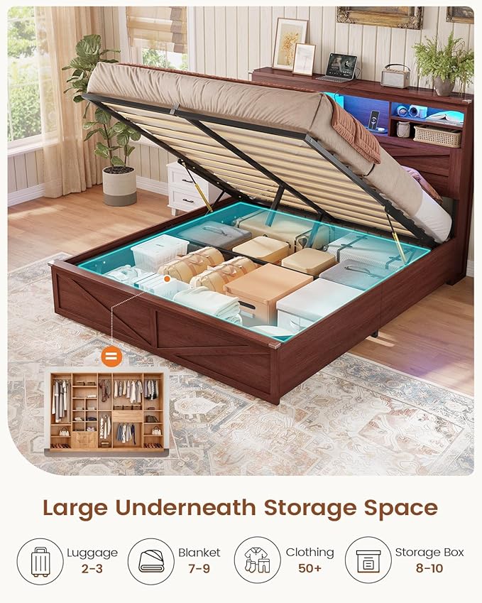 AOGLLATI Farmhouse Bed Frame Queen Size - Image 4