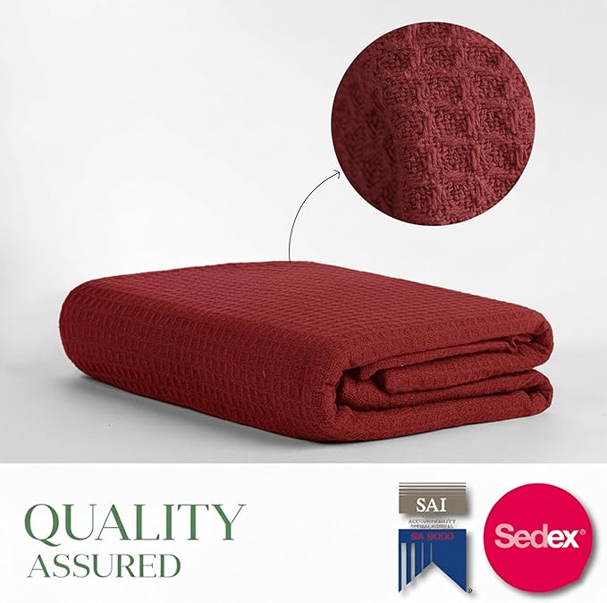 Salt Earth 100% Cotton Throw Blanket, Outdoor Couch Office Couch, Modern Cozy - Image 4