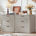 LEYAOYAO 23" Wide Fluted Farmhouse Night Stand Set of 2 by LEYAOYAO-Findtheshiningpointofyourideallife%EF%BC%81