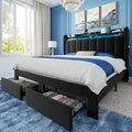 Allewie Velvet Vertical Tufted Queen Upholstered Platform Bed Frame by Allewie