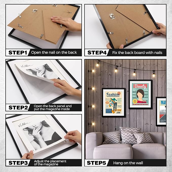 Geetery 4 Pcs Sports Magazine Frame - Image 5