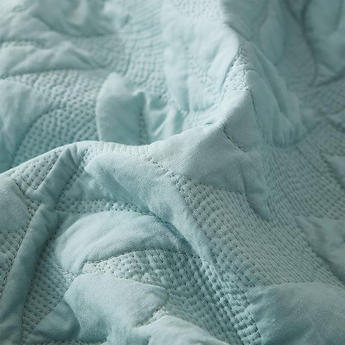 MarCielo 3-Piece 100% Cotton Oversized Bedspread Lightweight Quilt Coverlet - Image 4