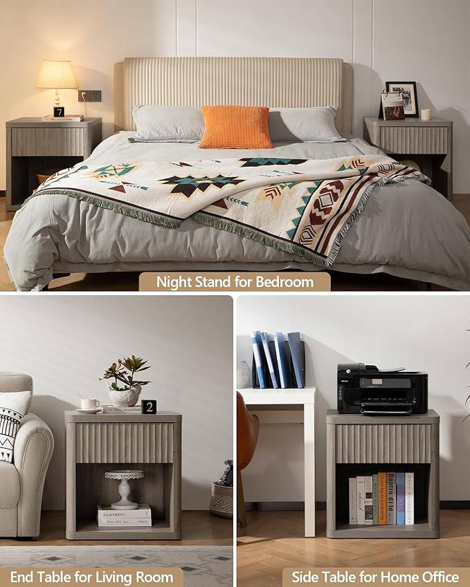 SICOTAS Night Stand Set of 2 Nightstands - Image 7