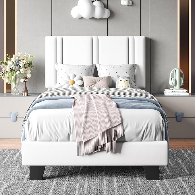 Upholstered Twin Size Bed Frame by Einhomn
