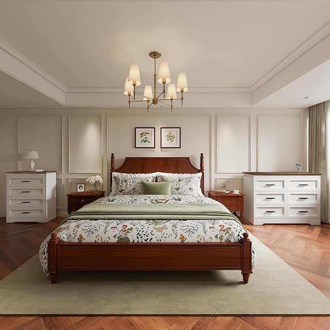 GEPELCN Farmhouse Dresser for Bedroom 6 Drawers Dresser - Image 9
