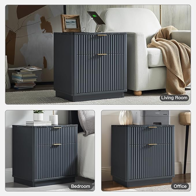 T4TREAM 23'' Fluted Nightstand - Image 7