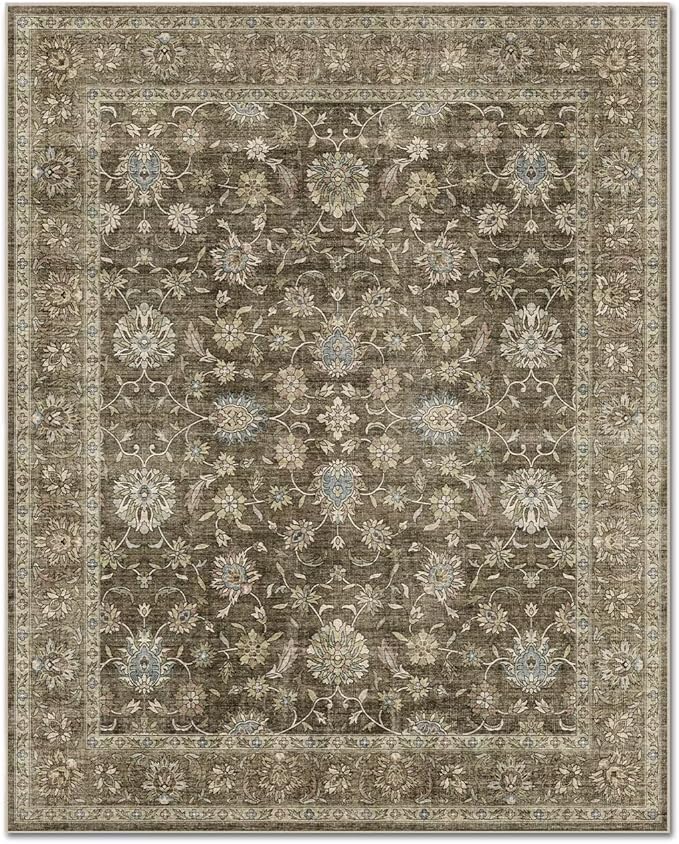 Washable 4x6 Rugs for Living Room, Boho Non-Slip Vintage Distress Small Rugs - Image 8