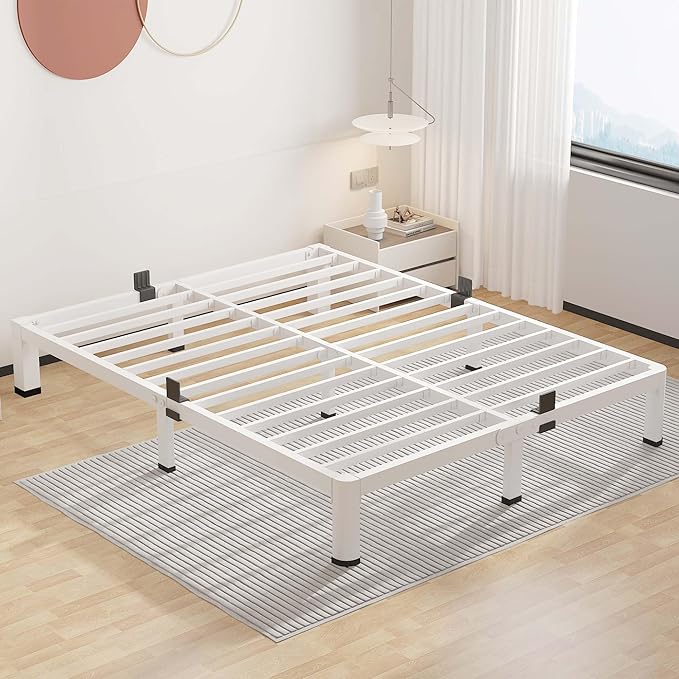ROIL 10 Inch White Queen Bed Frame by ROIL