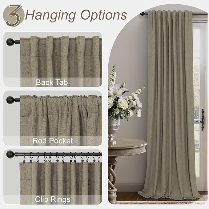 Pitalk Living Room Curtains 102 Inches Long - Image 6