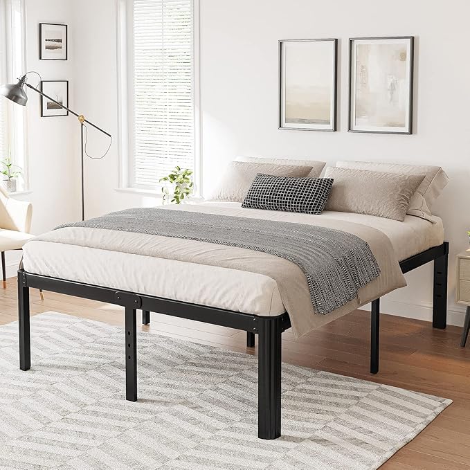 Hunlostten 18in Full Size Bed Frame No Box Spring Needed, Heavy Duty Metal - Image 2