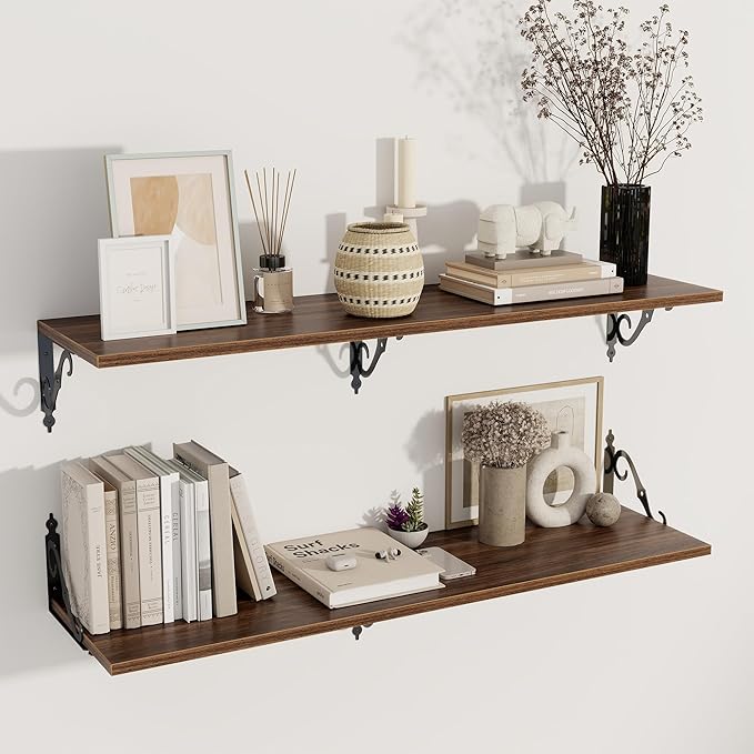 Dreamland Deep Floating Shelves, Wide Display Shelf Wall Mounted by Dreamland