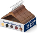SereneLife 10-Pack Vintage Wooden Suit Hangers – Premium Solid Wood Coat Hangers by SereneLife