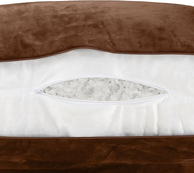 Husband Pillow Chocolate, Original Reading Pillow in Bed Rest Chair, Shredded - Image 9
