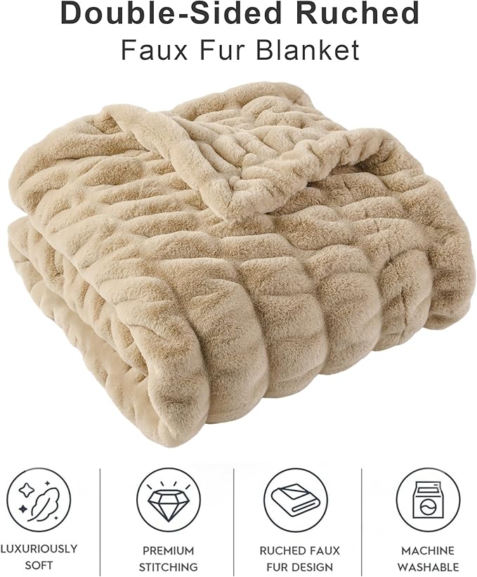 BATTILO HOME Luxury Faux Fur Throw Blanket - Image 5