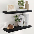 Fun Memories 32 Inch Floating Shelves, Wall-Mounted Bathroom Shelves Set of 2 by FunMemories
