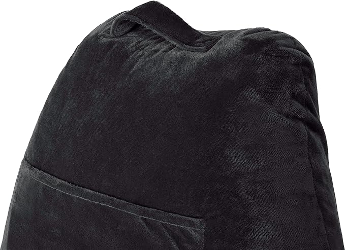 Husband Pillow Black, Original Reading Pillow in Bed Rest Chair, Shredded - Image 8