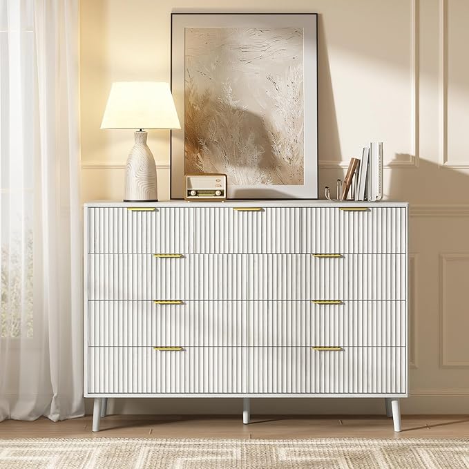 CARPETNAL Fluted 9 Drawer Dresser - Image 4