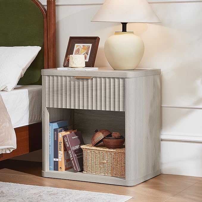 LEYAOYAO Fluted Farmhouse Nightstand Set of 2 - Image 4
