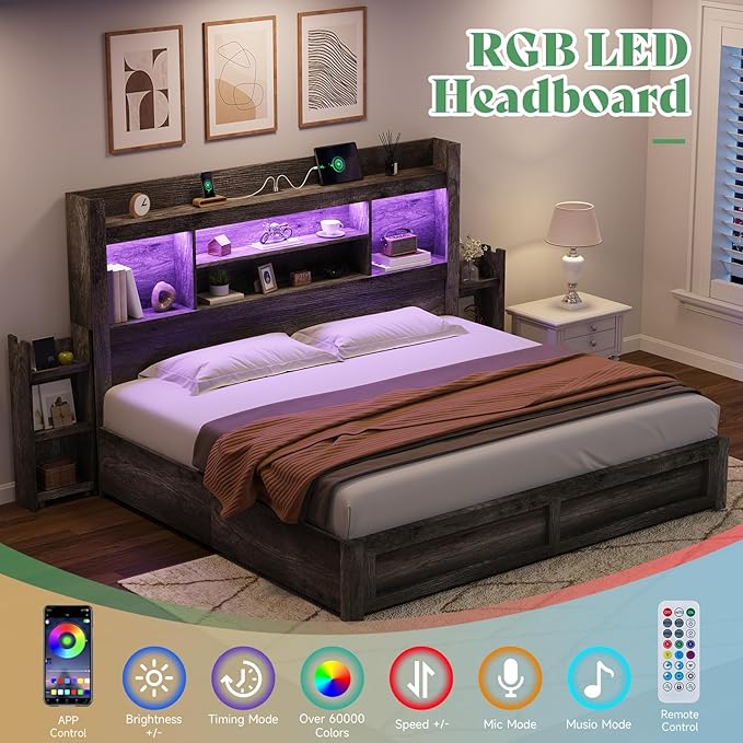 AMERLIFE King Size Bed Frame - Image 3