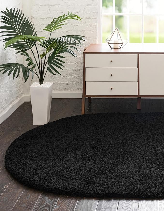 Unique Loom Solid Shag Collection Area Rug - Image 3