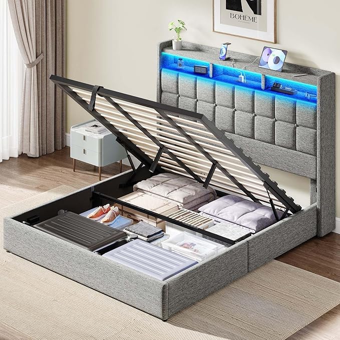 Lift Up King Size Bed Frame by Driftalia
