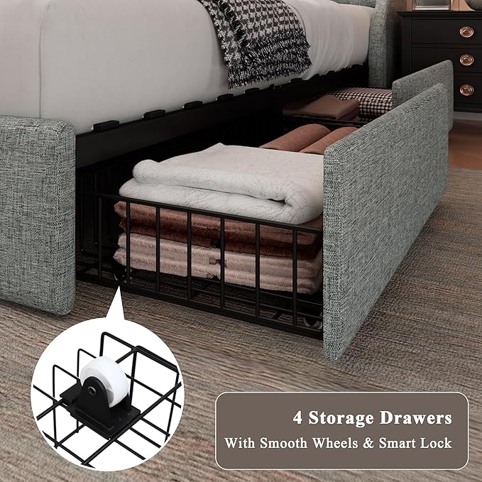 Feonase Upholstered Full Size Bed Frame - Image 5