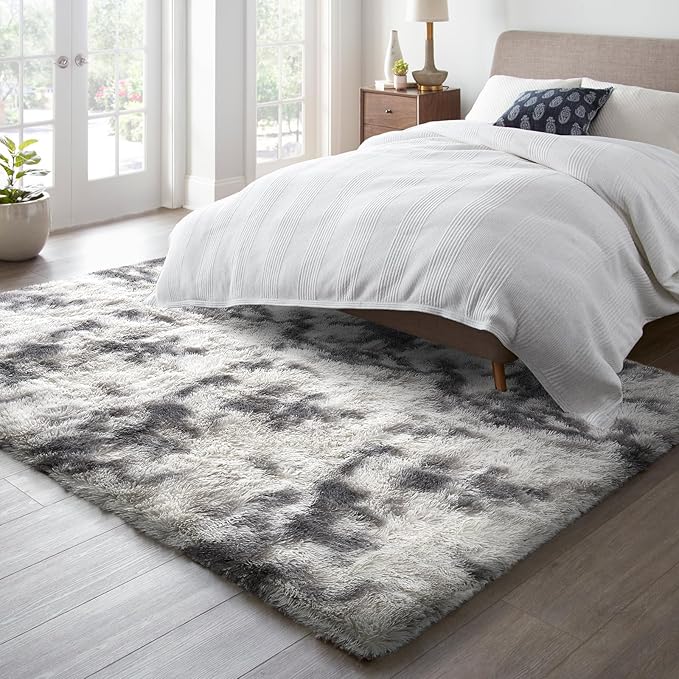 Ophanie 6x9 Tie-Dyed Grey&White Area Rugs - Image 3