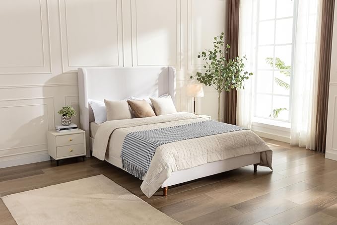 King Size Upholstered Platform Bed - Image 5