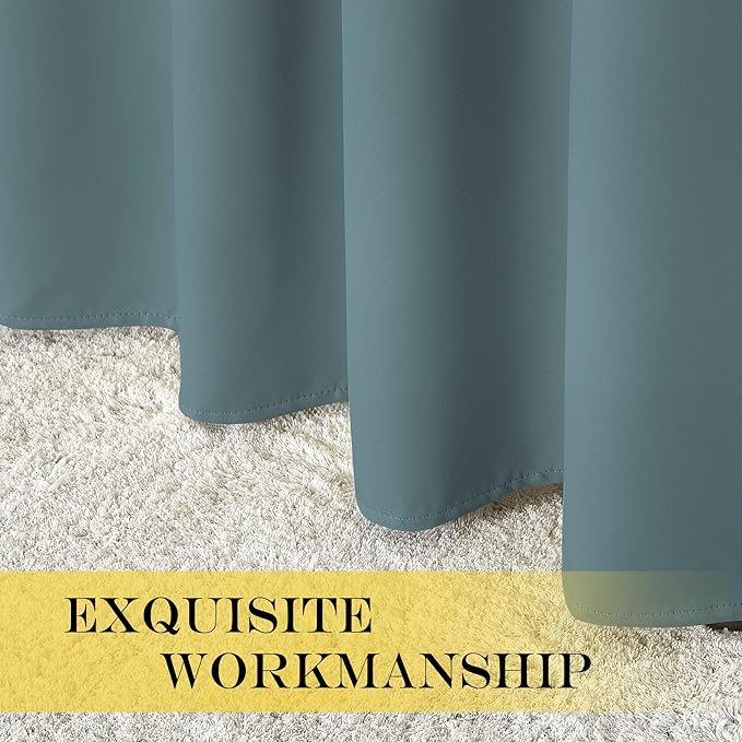 NICETOWN Greyish Blue Blackout Curtains - Image 6