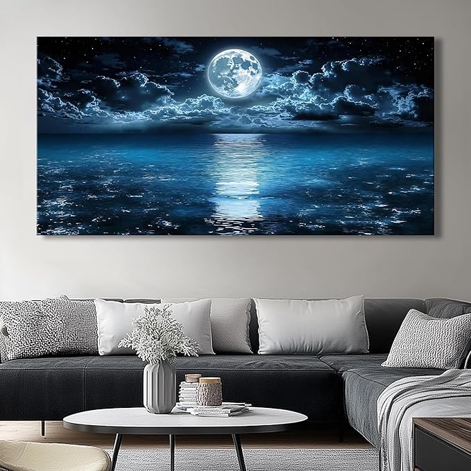 Huaaliunn Big Moon Canvas Wall Art - Image 7