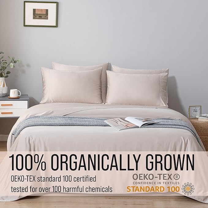 Bella Coterie 6 Piece Luxury Bamboo Viscose King Size Sheet Set | 100% - Image 4
