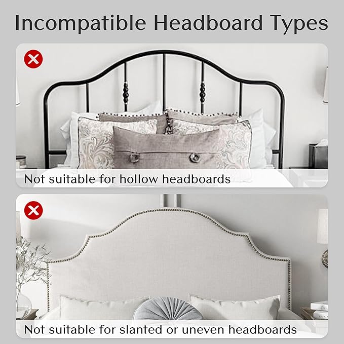 Solfres Patented Innovative Design Headboard Reading Light. No Drilling Book - Image 5