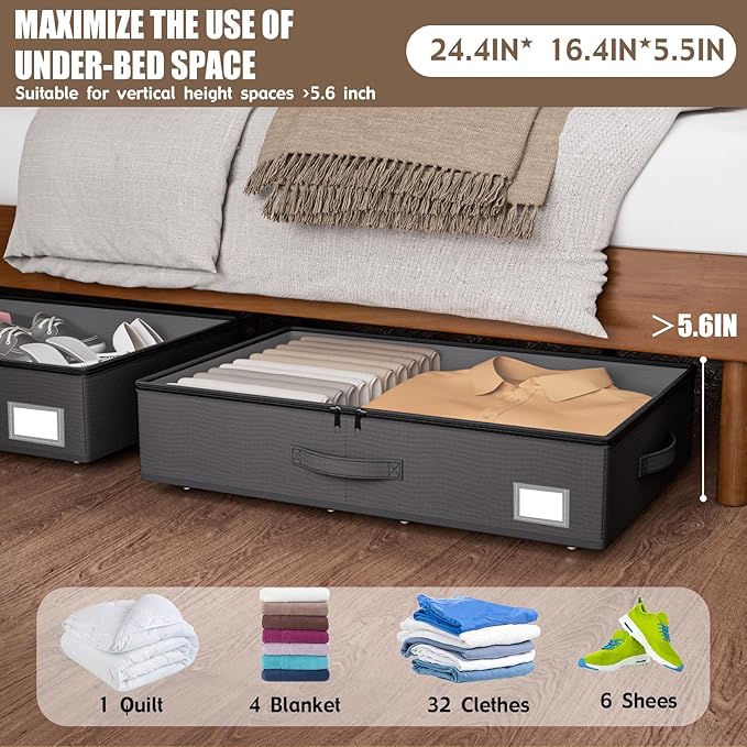 Underbed Storage With Wheels, No Assembly Required - Image 2