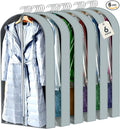 6 Pcs 60" Garment Bags for Hanging Clothes, Garment Bags Shoulder Covers by AURUZA
