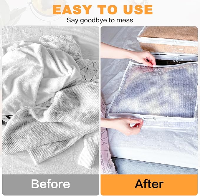 Clear Zippered Storage Bags Plastic Sweater Storage Bags - Image 4