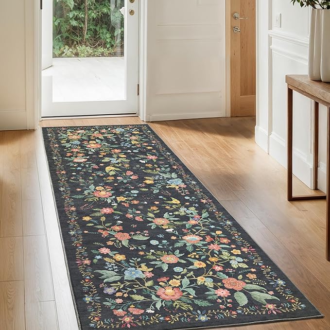 Amada 2x6 Washable Runner Rug, Non-Slip & Low-Profile Kitchen Area Rug by AMADAHOMEFURNISHING