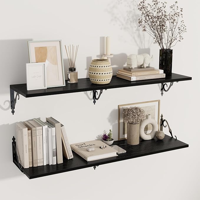 Dreamland Deep Floating Shelves, Wide Display Shelf Wall Mounted by Dreamland