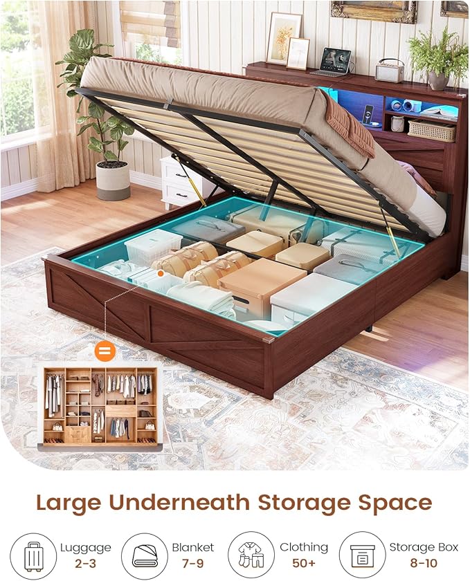 AOGLLATI Farmhouse Full Size Bed Frame - Image 4