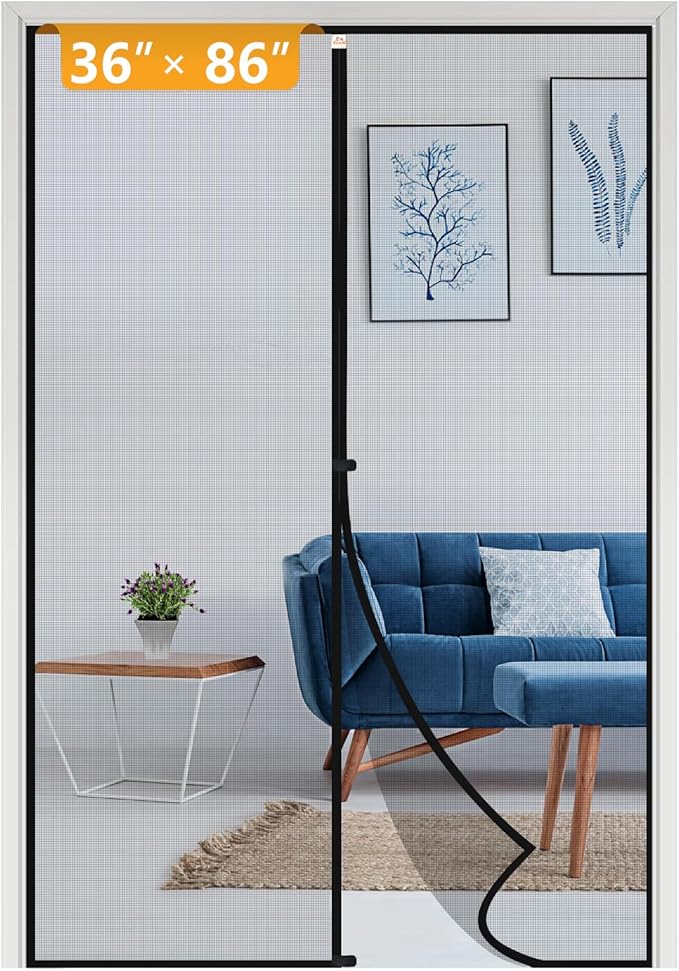 Yotache Magnetic Screen Door Fits Door Size 36 x 86, Screen Size 38" x 87" by yotache