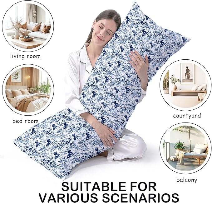 Chinoiserie Dachshund 20x54inch Body Pillows Decorations Covers - Image 3