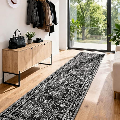2x6 Runner Rugs for Hallways: Washable Kitchen Rugs Ultra Soft Vintage Carpet - Image 2
