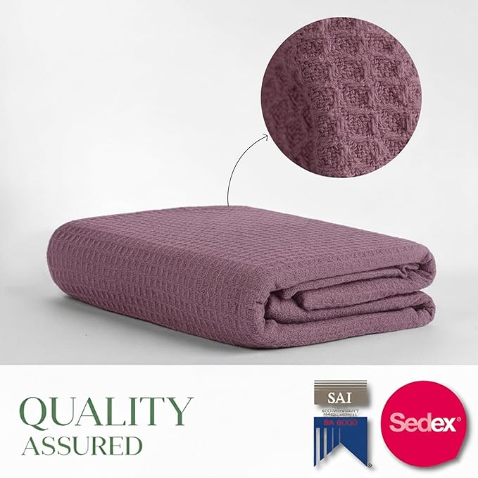 Salt Earth 100% Cotton Throw Blanket, Outdoor Couch Office Couch, Modern Cozy - Image 3